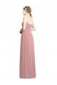 Chiffon A-Line Long Sleeveless Front Slit Bridesmaid Dresses Sheffield