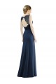 Soft Chiffon & Lace Mermaid Long Sleeveless Dark Navy Bridesmaid Dresses Sheffield