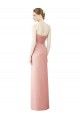 Soft Chiffon A-Line Long Sleeveless Bliss Pink Bridesmaid Dresses Sheffield
