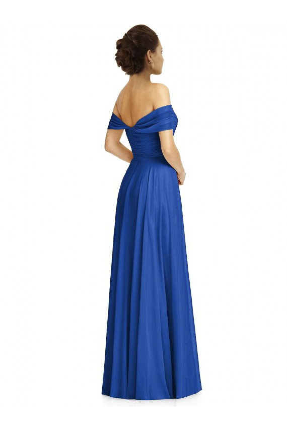 Soft Chiffon A-Line Long Cap Sleeves Semi Formal Evening Dress / Bridesmaid Dress Sheffield
