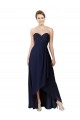 Luxe Chiffon A-Line Long Sleeveless High Low Bridesmaid Dress Sheffield