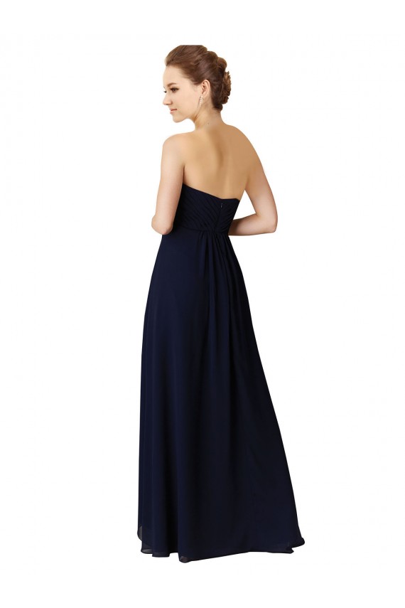 Luxe Chiffon A-Line Long Sleeveless High Low Bridesmaid Dress Sheffield