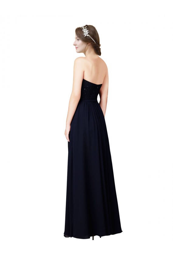 Soft Chiffon A-Line Long Sleeveless Dark Navy Formal Dress / Bridesmaid Dress Sheffield
