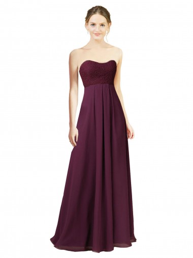 Chiffon A-Line Sleeveless Grape Bridesmaid Dress Sheffield