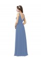 Soft Chiffon Sheath Long Sleeveless Bridal Party Dress Sheffield