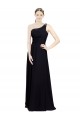 Chiffon A-Line Sleeveless Black Bridesmaid Dresses Sheffield