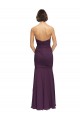 Soft Chiffon Mermaid Long Sleeveless Grape Bridesmaid Dress Sheffield