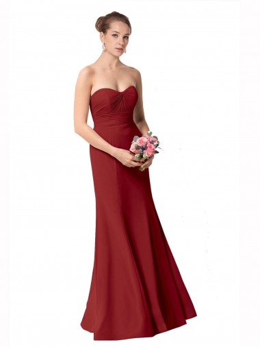Soft Chiffon Mermaid Long Sleeveless Bridesmaid Dress Sheffield