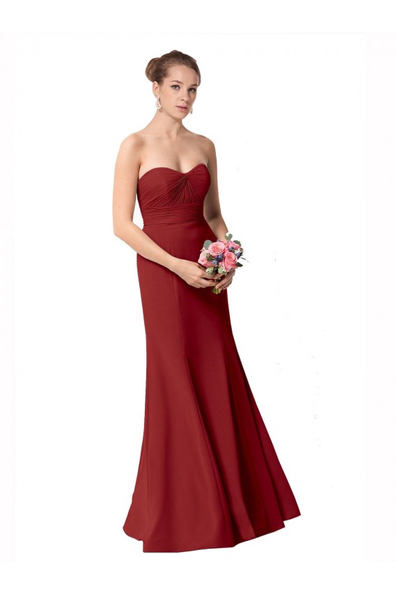 Soft Chiffon Mermaid Long Sleeveless Bridesmaid Dress Sheffield