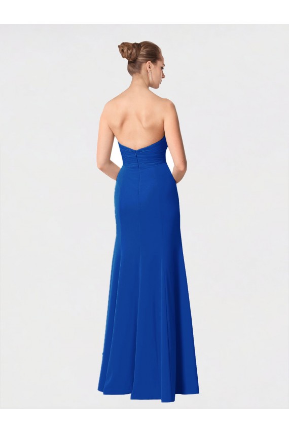 Soft Chiffon Mermaid Long Sleeveless Bridesmaid Dress Sheffield
