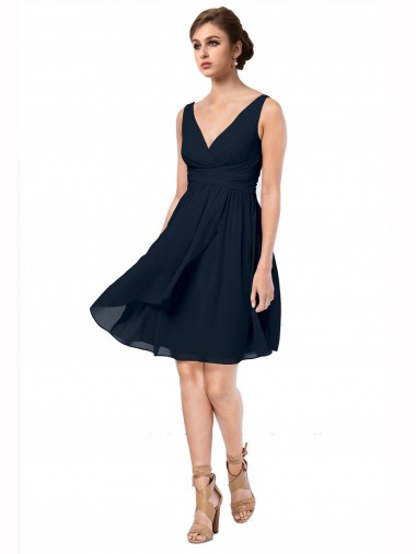 Soft Chiffon Knee Length Sleeveless Bridesmaid Dress Sheffield