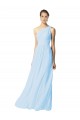 Soft Chiffon A-Line Long Sleeveless Light Sky Blue Bridesmaid Dress Sheffield