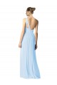 Soft Chiffon A-Line Long Sleeveless Light Sky Blue Bridesmaid Dress Sheffield