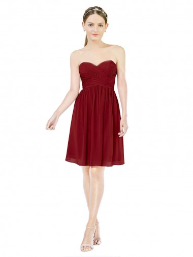Soft Chiffon A-Line Knee Length Sleeveless Cocktail Dresses Sheffield