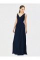 Chiffon A-Line Long Sleeveless Bridesmaid Dresses / Formal Dresses Sheffield