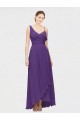 Soft Chiffon A-Line Long Sleeveless High Low Bridesmaid Dress Sheffield