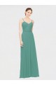 Chiffon A-Line Long Sleeveless Icelandic Silver Bridesmaid Dress / Evening Dress Sheffield