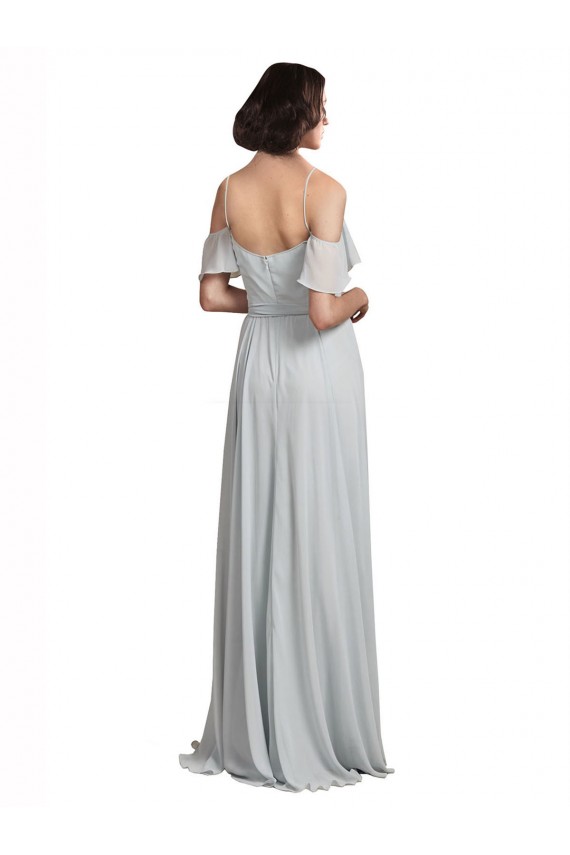 Soft Chiffon A-Line Long Sleeveless Frost Formal Dress / Bridesmaid Dress Sheffield