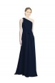 Chiffon A-Line Long Sleeveless Dark Navy Bridesmaid Dress / Evening Dress Sheffield