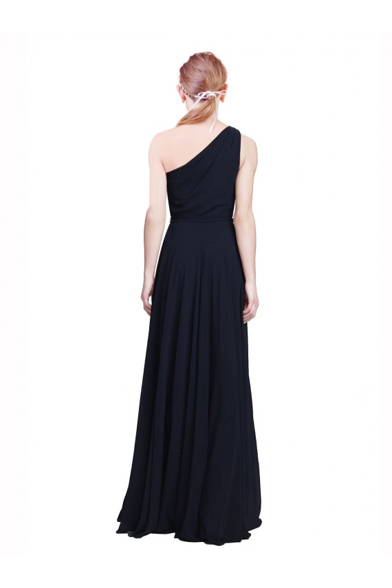 Chiffon A-Line Long Sleeveless Dark Navy Bridesmaid Dress / Evening Dress Sheffield