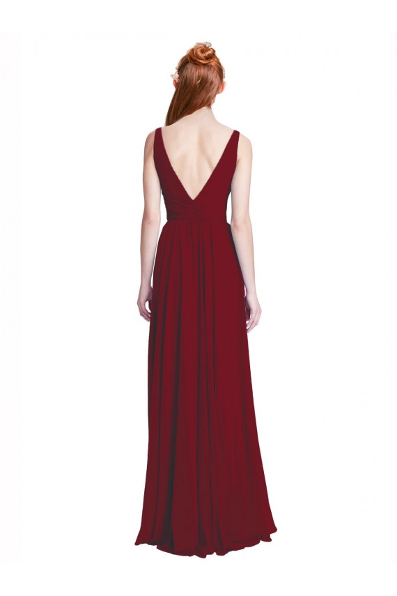 Chiffon Long A-Line Sleeveless Bridesmaid Dress / Evening Gowns Sheffield