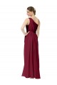 Chiffon A-Line Long Sleeveless Burgundy Bridesmaid Dresses Sheffield
