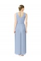 Soft Chiffon A-Line Long Sleeveless Periwinkle Bridesmaid Gowns Sheffield