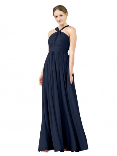 Chiffon Princess Long Sleeveless Bridesmaid Gowns Sheffield