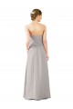 Soft Chiffon A-Line Long Sleeveless Oyster Silver Bridesmaid Dress Sheffield
