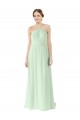 Soft Chiffon A-Line Long Sleeveless Sage Bridesmaid Dress Sheffield