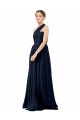 Chiffon A-Line Sleeveless Dark Navy Bridal Party Dress / Evening Dress Sheffield