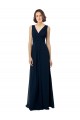 Chiffon A-Line Long Sleeveless V-Back Bridal Party Dress Sheffield