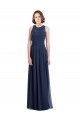 Chiffon A-Line Long Floor Length Sleeveless Keyhole Back Bridesmaid Dress Sheffield