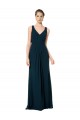 Soft Chiffon A-Line Long Sleeveless Midnight Green Bridesmaid Dress Sheffield