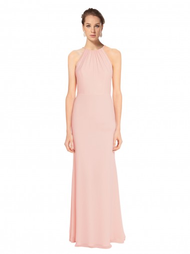 Chiffon Long A-Line Sleeveless Bridesmaid Dress Sheffield
