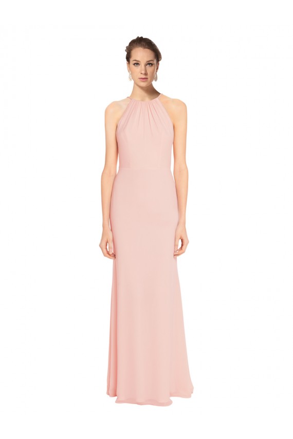 Chiffon Long A-Line Sleeveless Bridesmaid Dress Sheffield