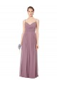 Soft Chiffon A-Line Long Sleeveless Open Back Bridesmaid Gowns Sheffield