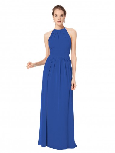 Chiffon A-Line Long Sleeveless Keyhole Back Bridesmaid Dress / Evening Dress Sheffield