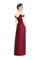 Soft Chiffon A-Line Long Sleeveless Off the Shoulder Bridesmaid Dresses Sheffield