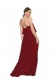 Chiffon A-Line Long Sleeveless Spaghetti Straps Criss Cross Open Back Bridesmaid Dresses Sheffield