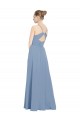 Soft Chiffon A-Line Long Sleeveless V-Back Evening Dress / Bridesmaid Dress Sheffield