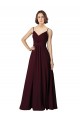 Soft Chiffon A-Line Sleeveless Burgundy Gold Bridesmaid Gown Sheffield