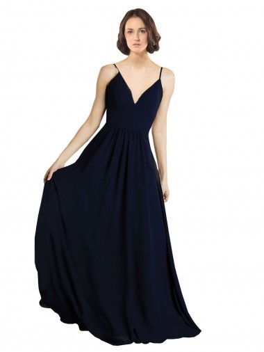 Chiffon A-Line Long Sleeveless Bridesmaid Dress & Gowns Sheffield