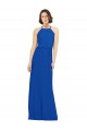 Soft Chiffon A-Line Long Sleeveless Royal Blue Bridal Party Dress Sheffield