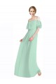 Soft Chiffon A-Line Long Sleeveless Mint Green Bridesmaid Gowns Sheffield