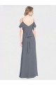 Soft Chiffon A-Line Long Flutter Sleeves V-Back Bridesmaid Dress Sheffield