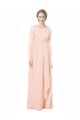 Chiffon A-Line Long Sleeveless V-Back Wedding Party Dress Sheffield