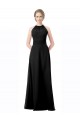 Chiffon A-Line Long Sleeveless Black Bridesmaid Dresses Sheffield