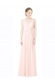 Soft Chiffon A-Line Long Sleeveless V-Back Bridesmaid Dress Sheffield