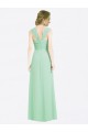 Soft Chiffon A-Line Long Cap Sleeves V-Back Bridesmaid Dress Sheffield